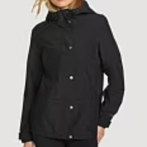 Eddie Bauer Women's Rainfoil® Waterproof Black Storm Rain Jacket NWT 2XL - Picture 3 of 7